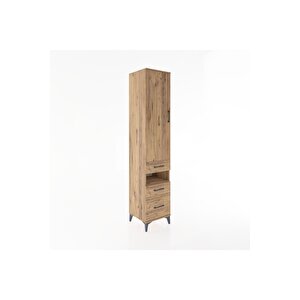 Hyperion Dolap 4 Raflı 3 Çekmeceli Tek Kapaklı 44x44x221 Çam-çam