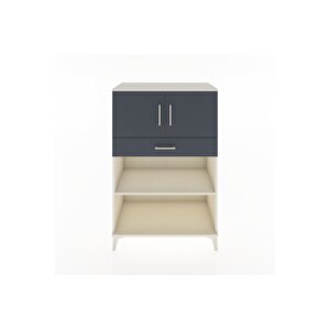 Hyperion Dolap 2 Raflı Tek Çekmeceli 2 Kapaklı 88x44x134 Aytaşı-antrasit