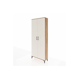 Arges Dolap 2 Raflı 2 Kapaklı Tek Askılı 88x30x221 Çam-aytaşı