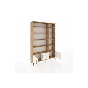 Arges Dolap 10 Raflı 3 Kapaklı 132x30x195 Çam-aytaşı/çam