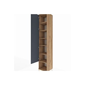 Hyperion Dolap 6 Raflı Tek Kapaklı 44x44x243 Çam-antrasit