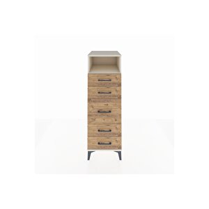 Kronos Dolap Tek Raflı 5 Çekmeceli 44x59x134 Aytaşı-çam