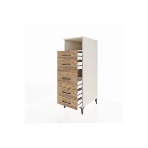 Kronos Dolap Tek Raflı 5 Çekmeceli 44x59x134 Aytaşı-çam