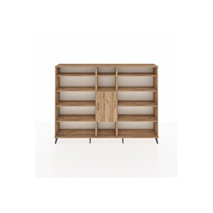 Arges Dolap 12 Raflı Tek Kapaklı  220x30x163 Çam-çam