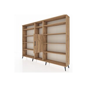 Arges Dolap 12 Raflı Tek Kapaklı  220x30x163 Çam-çam