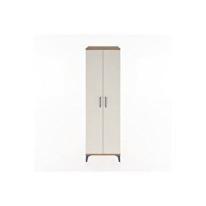 Hyperion Dolap 3 Raflı 2 Kapaklı Tek Askılı 60x44x195 Çam-aytaşı