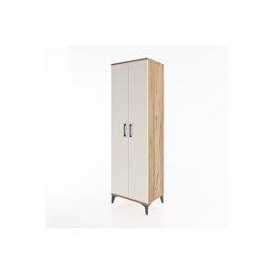 Hyperion Dolap 3 Raflı 2 Kapaklı Tek Askılı 60x44x195 Çam-aytaşı