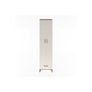 Hyperion Dolap 6 Raflı Tek Çekmeceli 2 Kapaklı 60x44x243 Çam-aytaşı