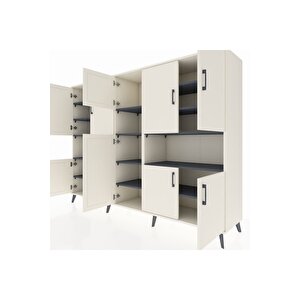 Hyperion Dolap 14 Raflı 10 Kapaklı 220x44x163 Aytaşı-aytaşı/antrasit