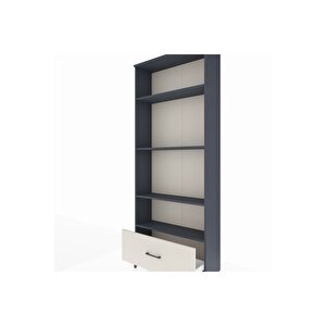 Arges Dolap 4 Raflı Tek Çekmeceli 88x30x221 Antrasit-aytaşı