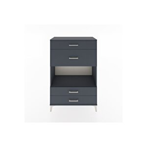 Hyperion Dolap Tek Raflı 4 Çekmeceli 88x44x134 Antrasit-antrasit
