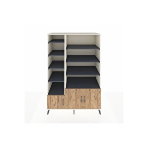 Kronos Dolap 10 Raflı 3 Kapaklı 132x59x195 Aytaşı-çam/antrasit