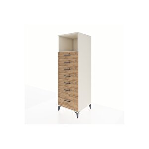 Kronos Dolap Tek Raflı 7 Çekmeceli 60x59x182 Aytaşı-çam
