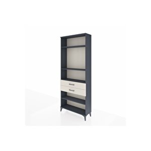 Arges Dolap 4 Raflı 2 Çekmeceli 88x30x221 Antrasit-aytaşı