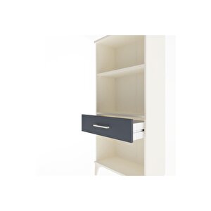 Arges Dolap 2 Raflı Tek Çekmeceli 60x30x134 Aytaşı-antrasit