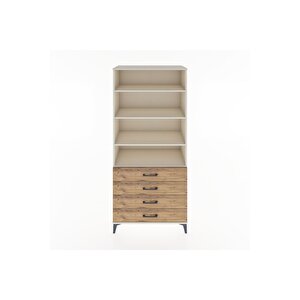 Hyperion Dolap 4 Raflı 4 Çekmeceli 88x44x195 Aytaşı-çam