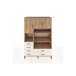 Kronos Dolap 9 Raflı 6 Çekmeceli 3 Kapaklı 132x59x195 Çam-çam/aytaşı