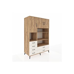 Kronos Dolap 9 Raflı 6 Çekmeceli 3 Kapaklı 132x59x195 Çam-çam/aytaşı