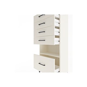 Arges Dolap Tek Raflı 5 Çekmeceli 60x30x134 Aytaşı-aytaşı