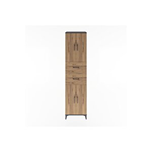 Hyperion Dolap 3 Raflı 2 Çekmeceli 4 Kapaklı 60x44x243 Antrasit-çam