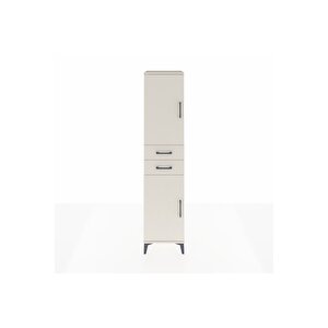 Hyperion Dolap 4 Raflı 2 Çekmeceli Tek Kapaklı 44x44x195 Aytaşı-aytaşı