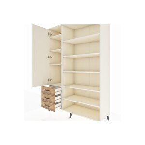 Hyperion Dolap 9 Raflı 3 Çekmeceli 3 Kapaklı 132x44x195 Aytaşı-aytaşı/çam