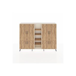 Arges Dolap 14 Raflı 8 Kapaklı 220x30x163 Aytaşı-çam