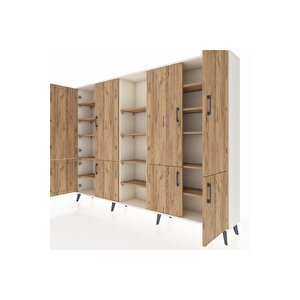 Arges Dolap 14 Raflı 8 Kapaklı 220x30x163 Aytaşı-çam