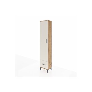 Arges Dolap 5 Raflı Tek Çekmeceli Tek Kapaklı 44x30x221 Çam-aytaşı