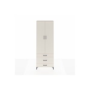 Arges Dolap Tek Raflı 3 Çekmeceli Tek Askılı 88x30x243 Aytaşı-aytaşı