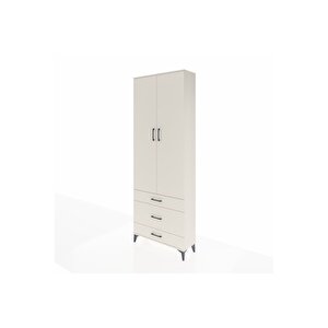 Arges Dolap Tek Raflı 3 Çekmeceli Tek Askılı 88x30x243 Aytaşı-aytaşı