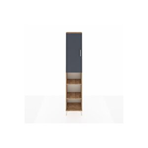 Arges Dolap 5 Raflı Tek Kapaklı 44x30x221 Çam-antrasit