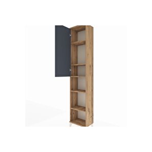 Arges Dolap 5 Raflı Tek Kapaklı 44x30x221 Çam-antrasit