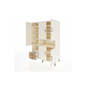 Kronos Dolap 10 Raflı 2 Çekmeceli 5 Kapaklı 132x59x195 Aytaşı-aytaşı/çam