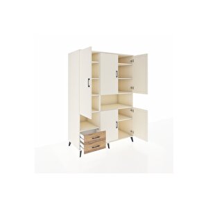 Kronos Dolap 10 Raflı 2 Çekmeceli 5 Kapaklı 132x59x195 Aytaşı-aytaşı/çam