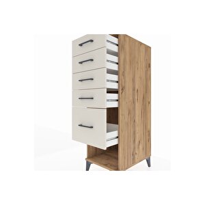 Kronos Dolap 5 Çekmeceli 44x59x134 Çam-aytaşı