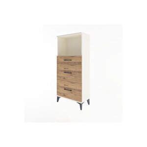 Arges Dolap Tek Raflı 3 Çekmeceli 60x30x134 Aytaşı-çam