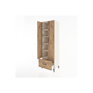 Hyperion Dolap 5 Raflı Tek Çekmeceli 2 Kapaklı 60x44x195 Aytaşı-çam