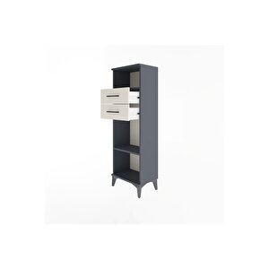 Arges Dolap 2 Raflı 2 Çekmeceli 44x30x134 Antrasit-aytaşı