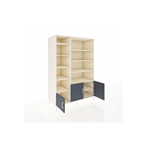 Kronos Dolap 10 Raflı 3 Kapaklı 132x59x195 Aytaşı-antrasit/aytaşı