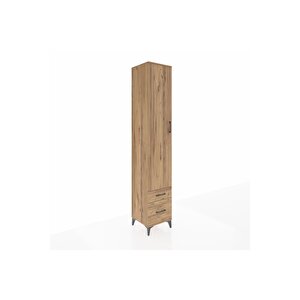 Hyperion Dolap 5 Raflı 2 Çekmeceli Tek Kapaklı 44x44x243 Çam-çam