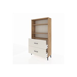 Arges Dolap 3 Raflı 2 Çekmeceli 88x30x163 Çam-aytaşı