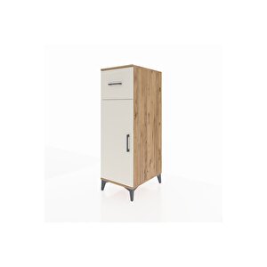 Kronos Dolap 2 Raflı Tek Çekmeceli Tek Kapaklı 44x59x134 Çam-aytaşı