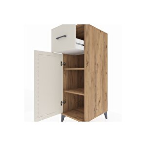 Kronos Dolap 2 Raflı Tek Çekmeceli Tek Kapaklı 44x59x134 Çam-aytaşı