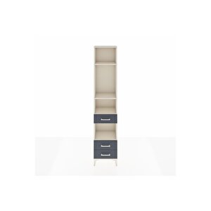 Arges Dolap 4 Raflı 3 Çekmeceli 44x30x221 Aytaşı-antrasit