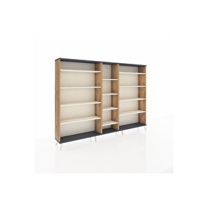 Arges Dolap 11 Raflı  220x30x163 Çam-antrasit/aytaşı