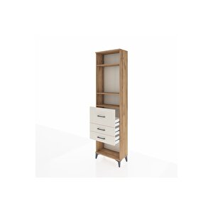 Arges Dolap 3 Raflı 3 Çekmeceli 60x30x221 Çam-aytaşı