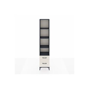 Arges Dolap 4 Raflı 2 Çekmeceli 44x30x221 Antrasit-aytaşı