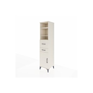 Hyperion Dolap 4 Raflı 2 Çekmeceli Tek Kapaklı 44x44x195 Aytaşı-aytaşı