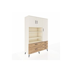 Hyperion Dolap 9 Raflı 5 Çekmeceli 3 Kapaklı 132x44x195 Aytaşı-aytaşı/çam